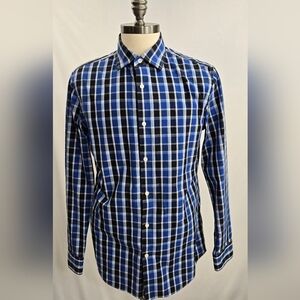 Banana Republic Shirt Mens Med Camden Standard Fit Non Iron Dress Button Up